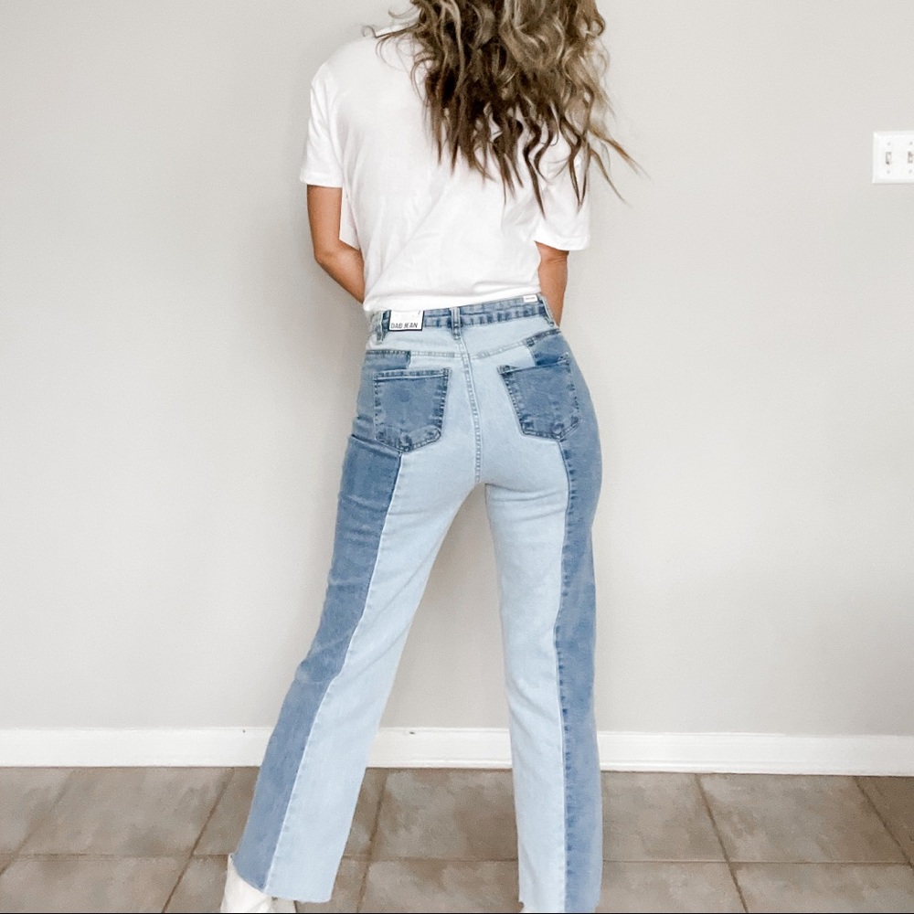 Colorblock Dad Jeans